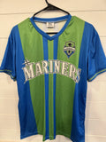 SEATTLE MARINERS x SOUNDERS FC Shirt MLB BASEBALL x MLS SOCCER JERSEY Sz Adult L