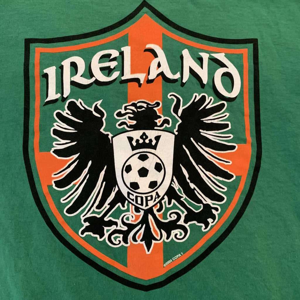Vintage COPA 1 Shirt Mens XL Green Ireland Soccer Crest Graphic Tee T-Shirt