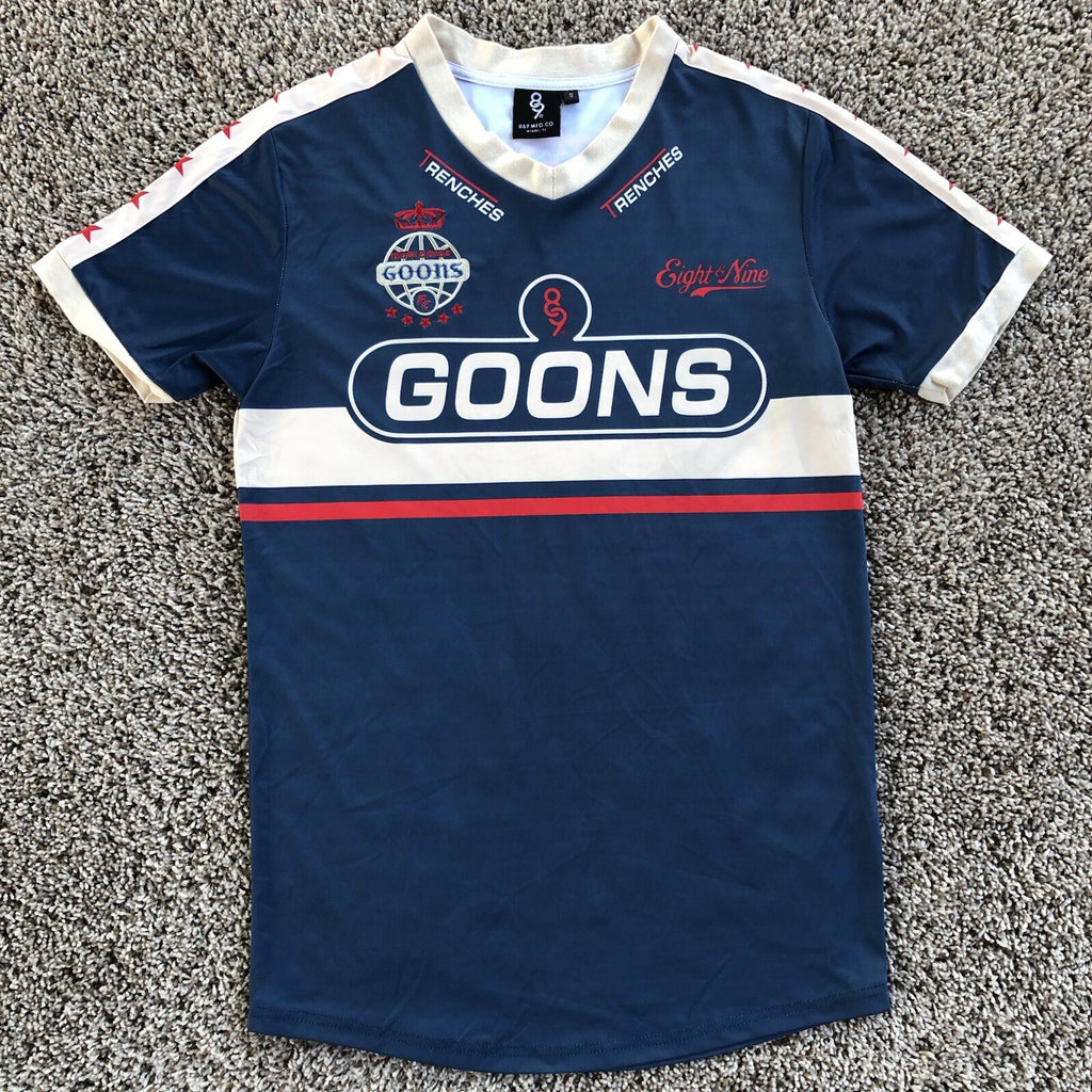 8&9 Mfg Co. Worldwide Goons FC Jersey Mens Size S Soccer Inspired Kit #89 Shirt