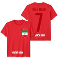 Personalised IR Iran Football Unisex Kids T-Shirt Name Number Tee #WC