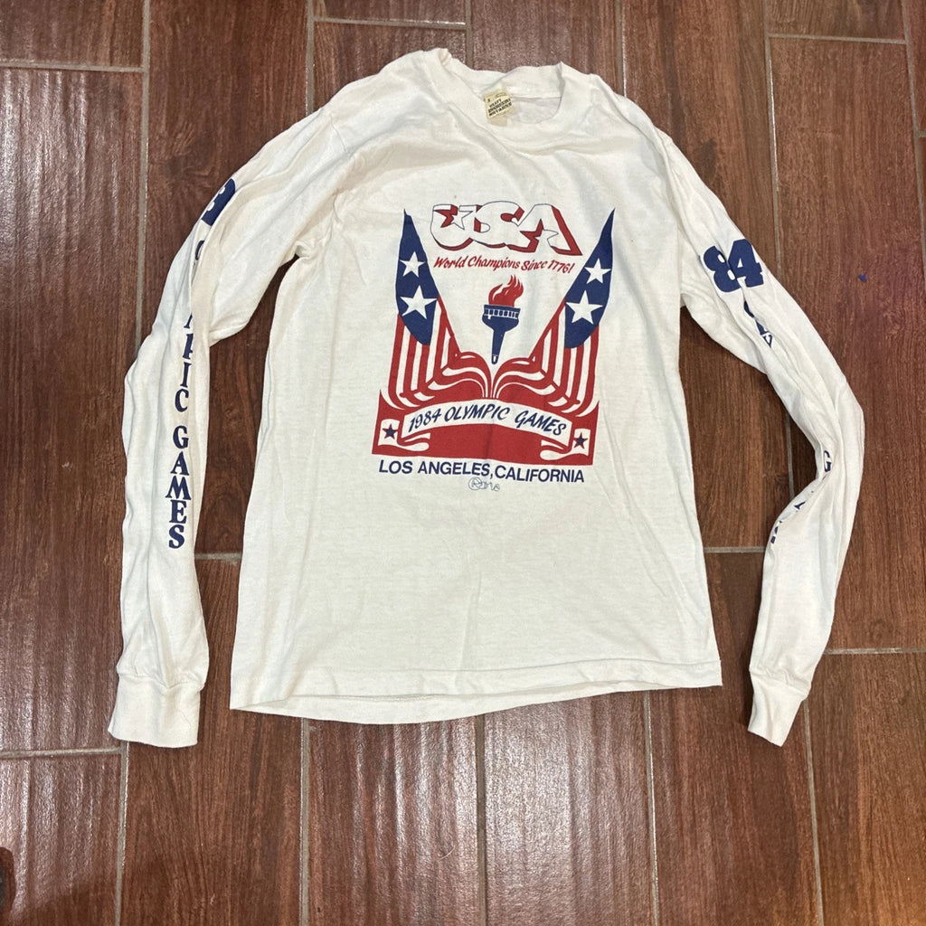 Vintage Levis Olympic Games 1984 USA Soccer Long Sleeve Rare Mens Large