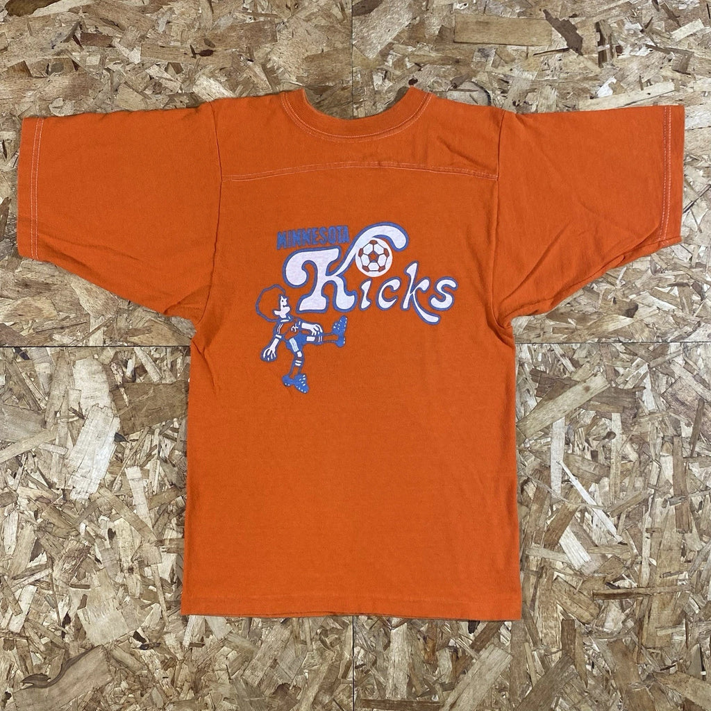 Vintage 70s Champion Blue Bar Minnesota Kicks Soccer Jersey Shirt Size Small
