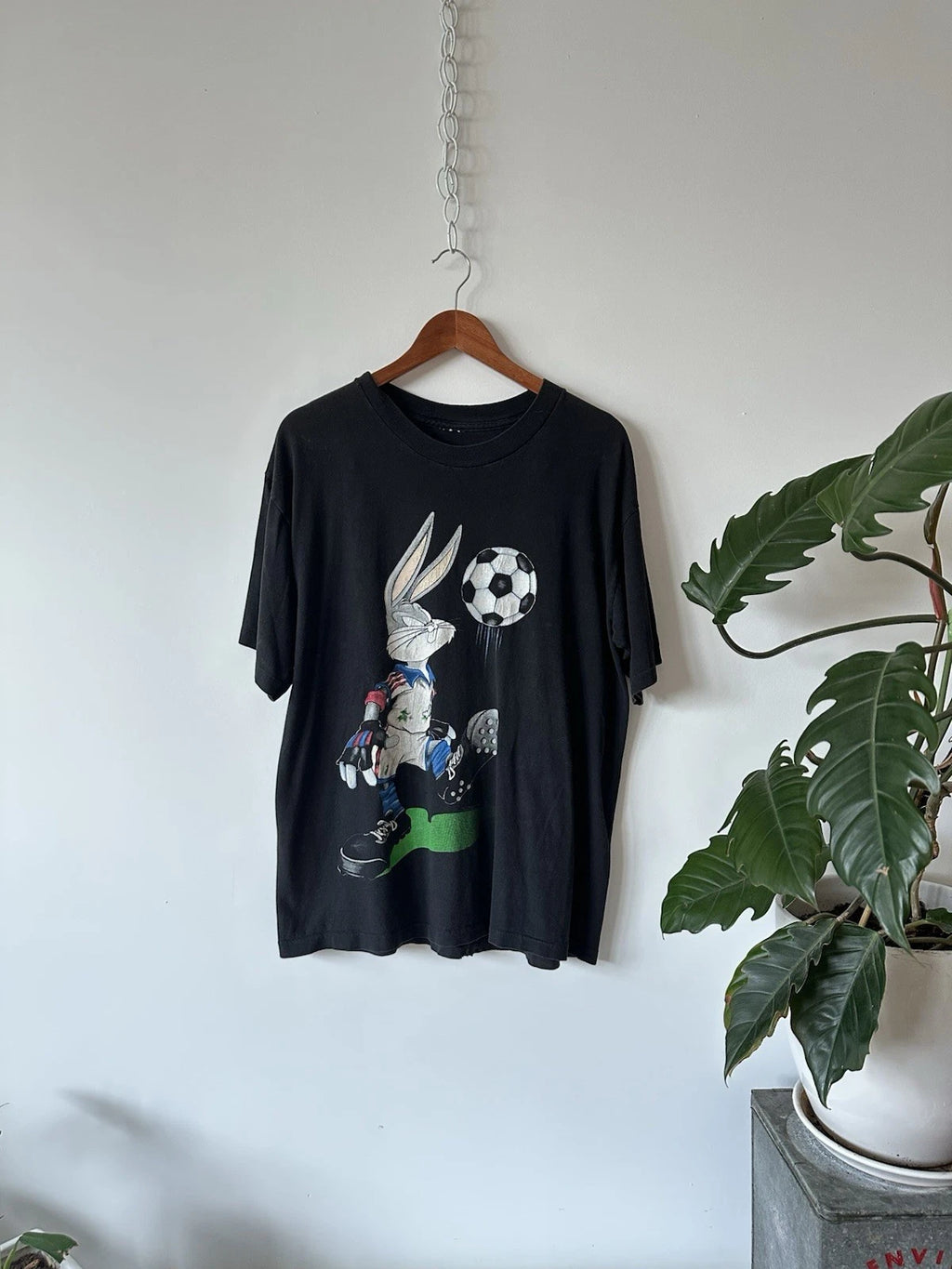 Vintage Wild Oats Bugs Bunny T Shirt All Over Print World Cup Soccer Made in USA