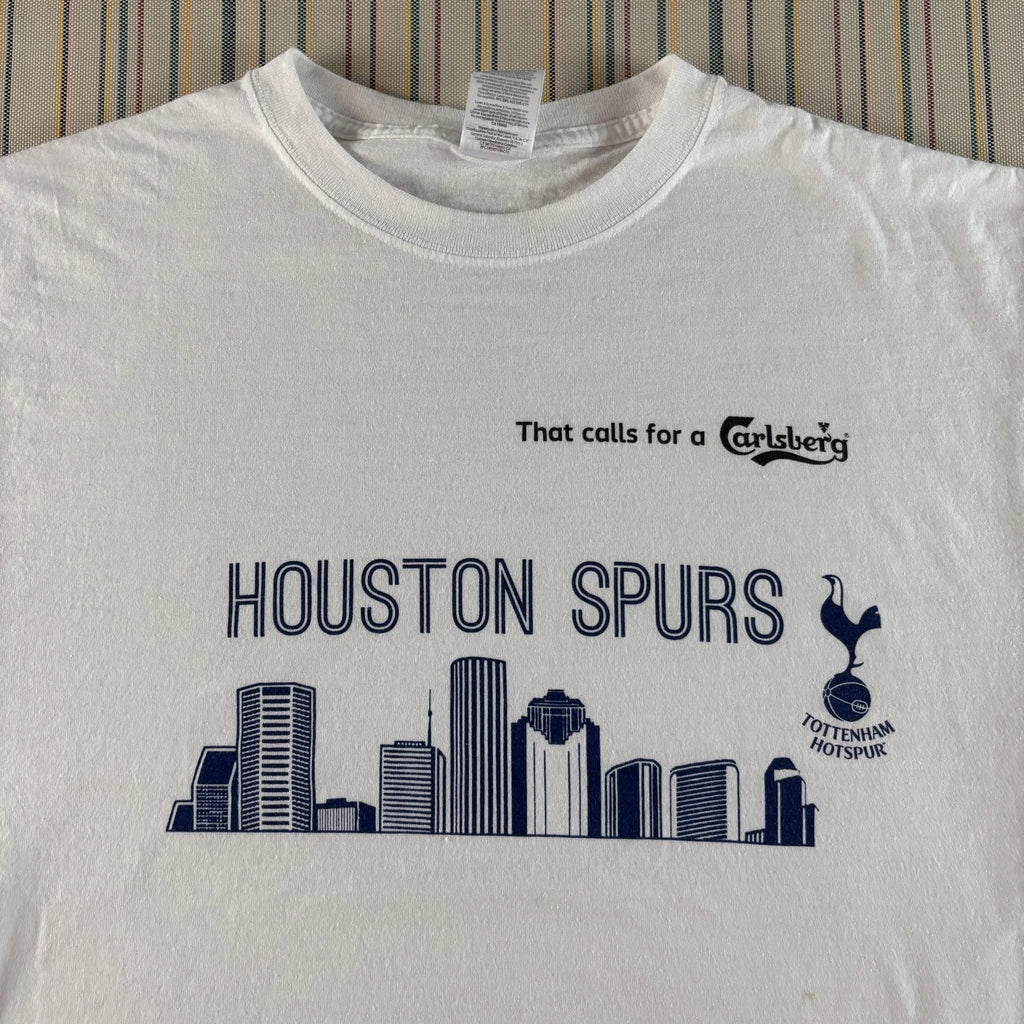 Houston Spurs Shirt Mens Large Tottenham Hotspur Soccer Carlsberg Promo Tee