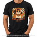 Groovy Cat Soccer 'Goal Kitty 1976' T-Shirt | Retro Floral