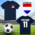 Personalised Netherlands Football T-Shirt Custom Name And Number Sports Lover