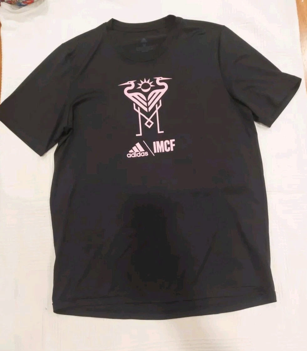 Inter Miami FC Men's Club Icon Pregame T-Shirt Training Jersey - Black Medium