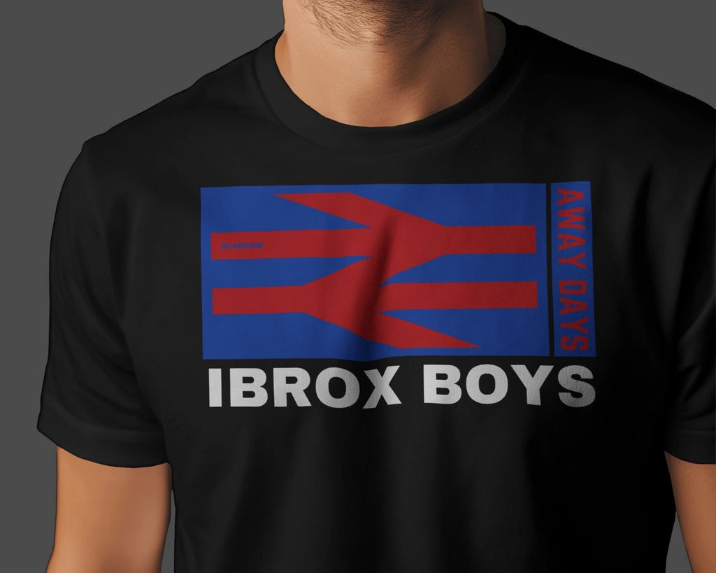 IBROX BOYS Away Days T Shirt | Blues Rangers Hooligans Union | Glasgow Uni Org