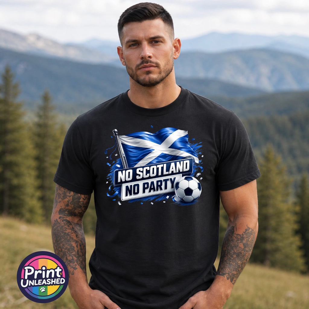 No Scotland No Party T-Shirt 2026 World Cup Tee Unisex Football Fan Top S-2XL