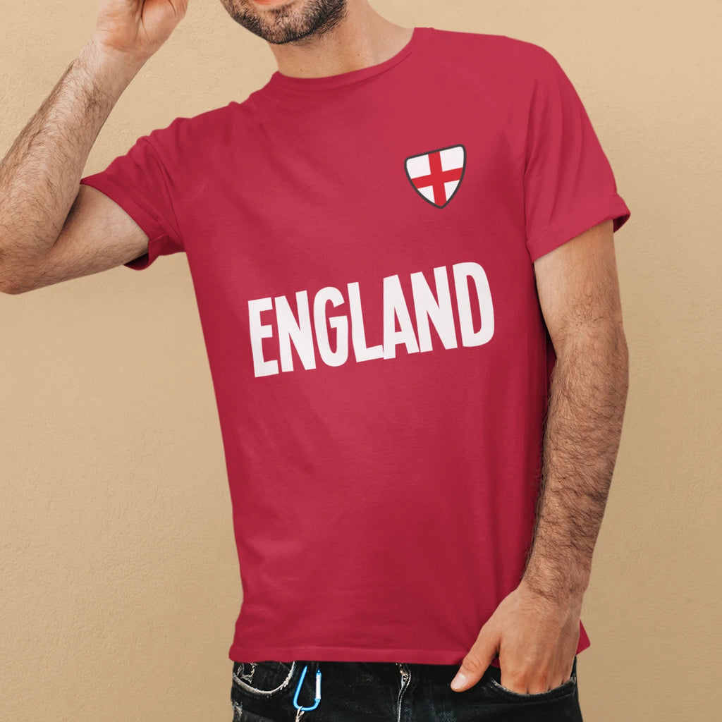 Adult or Kids ENGLAND Country Name & Badge Football T-Shirt  World Cup 2026