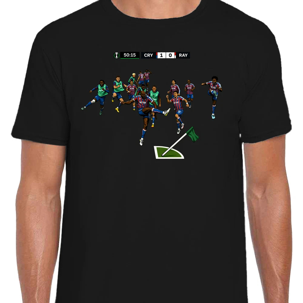 Mateta Goal Celebration Black Adult T-Shirt Tee Palace Europa Conference Final
