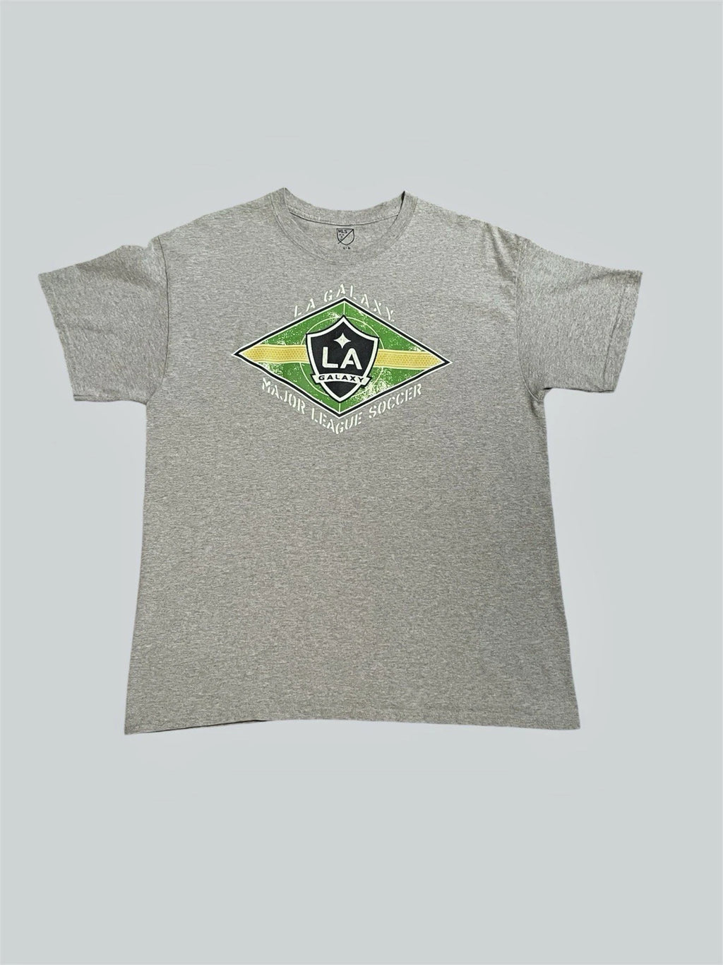 LA Galaxy MLS soccer vintage 2000’s gray graphic t shirt  Size Large