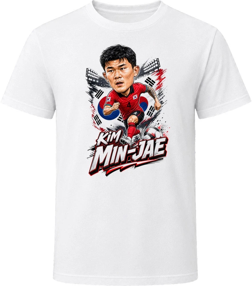 Kim Min-jae, South Korea Caricature Soccer 2026 T Shirt