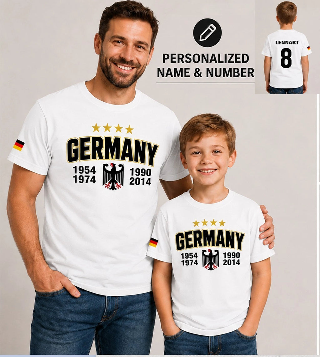 Personalized Germany Fan tShirt, Custom Name  Number Tee, Germany football Shirt