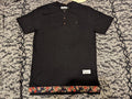 Halfwits Toronto Canada T-shirt / Henley Size Large (Black & Floral Bottom)