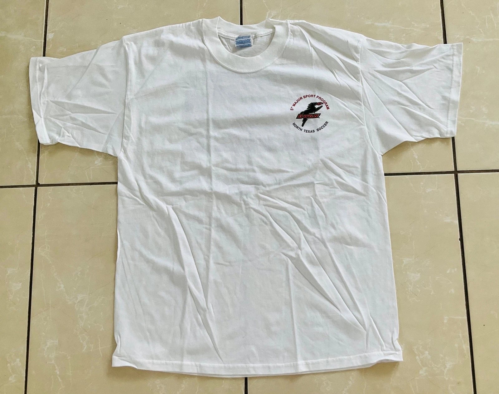 NWOT Vintage North Texas Soccer T-Shirt - 5th Major Sport Dallas Burn Sz XL