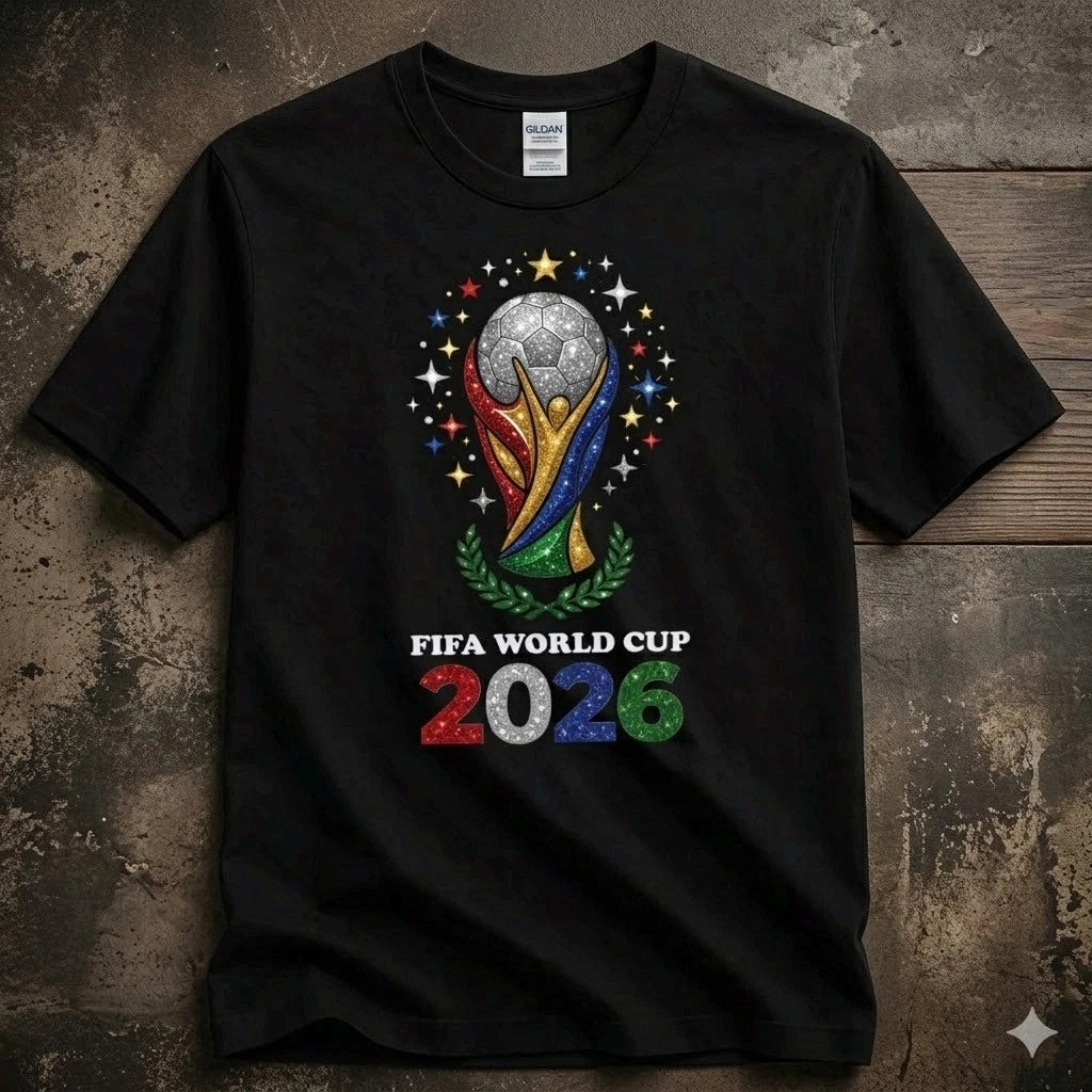 NEW! 2026 World Cup Football T Shirt USA Soccer Fan Free Ship