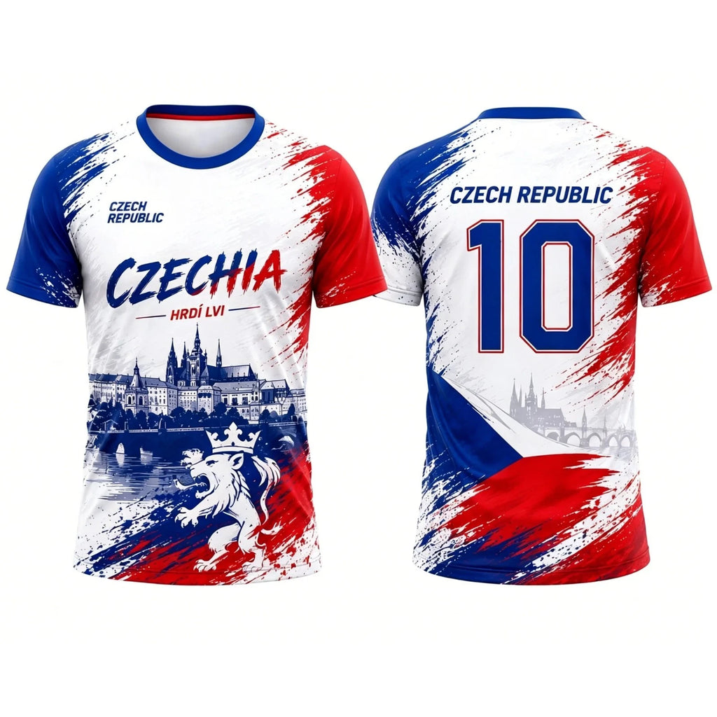 2026 World Cup T-Shirts Czech Republic Football Shirts Polyester Quick Dry