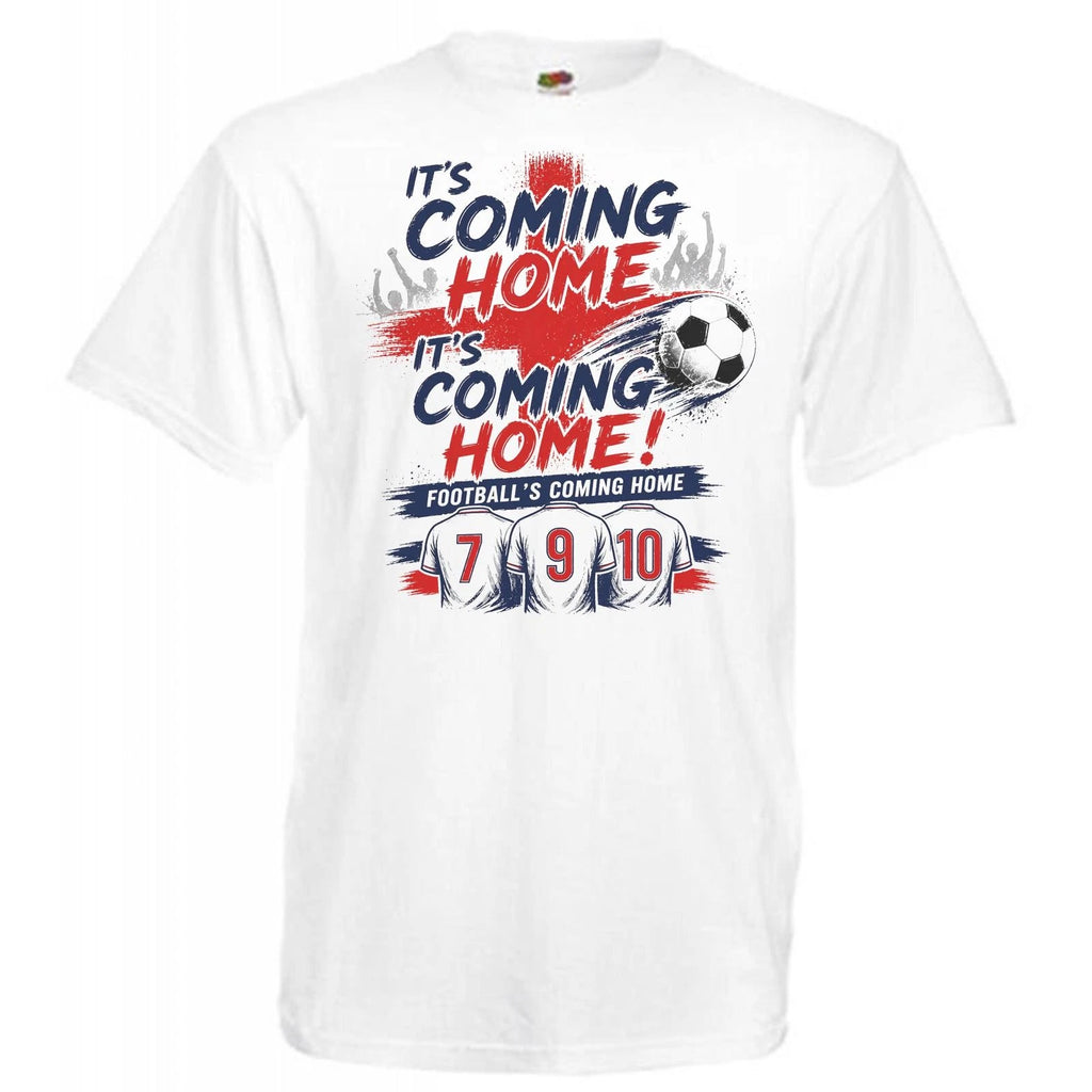 Adults Its Coming Home England Football Supporters Chant Unisex White T-Shirt