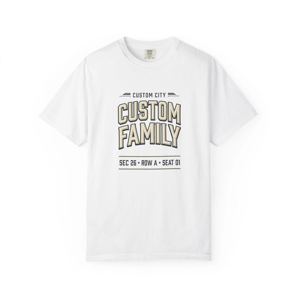 Custom Match Ticket Soccer Shirt | Personalized City Family Football Tee |