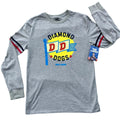 Ted Lasso Shirt Gray Long Sleeve Crew Neck Diamond Dogs Soccer Size XL S232