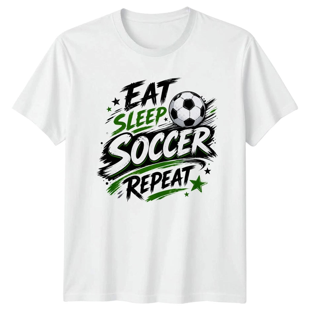 Eat Sleep Soccer Repeat T-Shirt Youth Soccer Birthday Gift For Him And Her