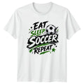Eat Sleep Soccer Repeat T-Shirt Youth Soccer Birthday Gift For Him And Her