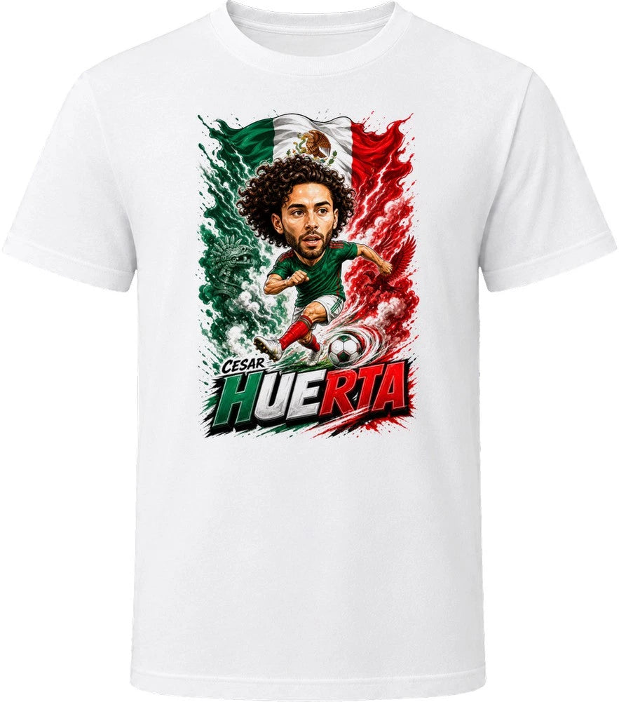 Cesar Huerta Mexico Soccer Caricature 2026 World Cup T Shirt