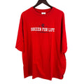 Adidas Soccer For Life Mens XL Red Graphic T-Shirt Short Sleeve Cotton Tee