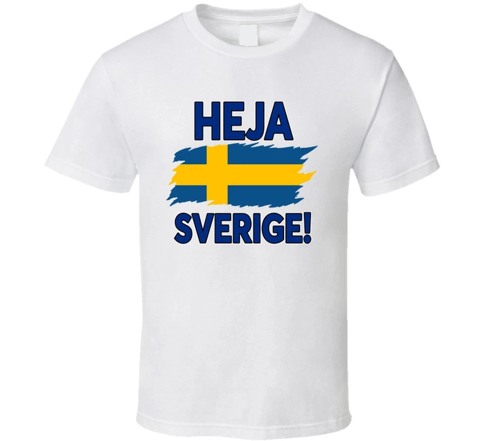 Heja Sverige Sweden Soccer Football Fan T Shirt