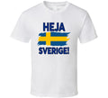 Heja Sverige Sweden Soccer Football Fan T Shirt