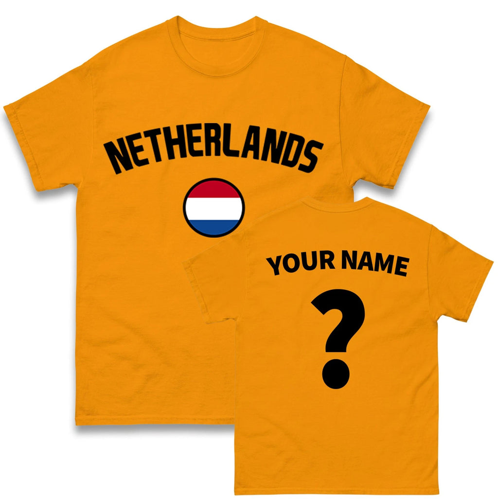 Netherland football T Shirt,Personalised Netherland Tee,Custom Name & Number Top