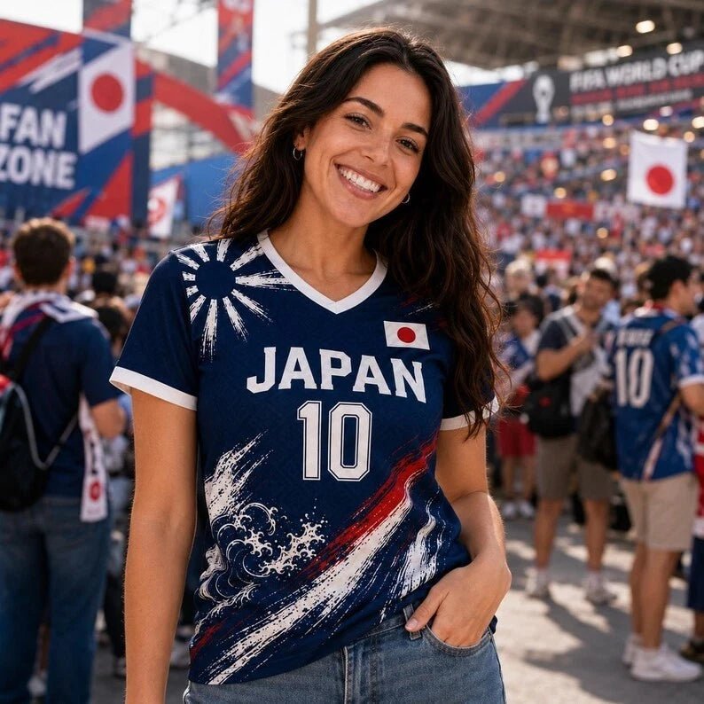 Personalized Japan Football Shirts, Custom Soccer Jersey Shirt, Mother Fan Outfi