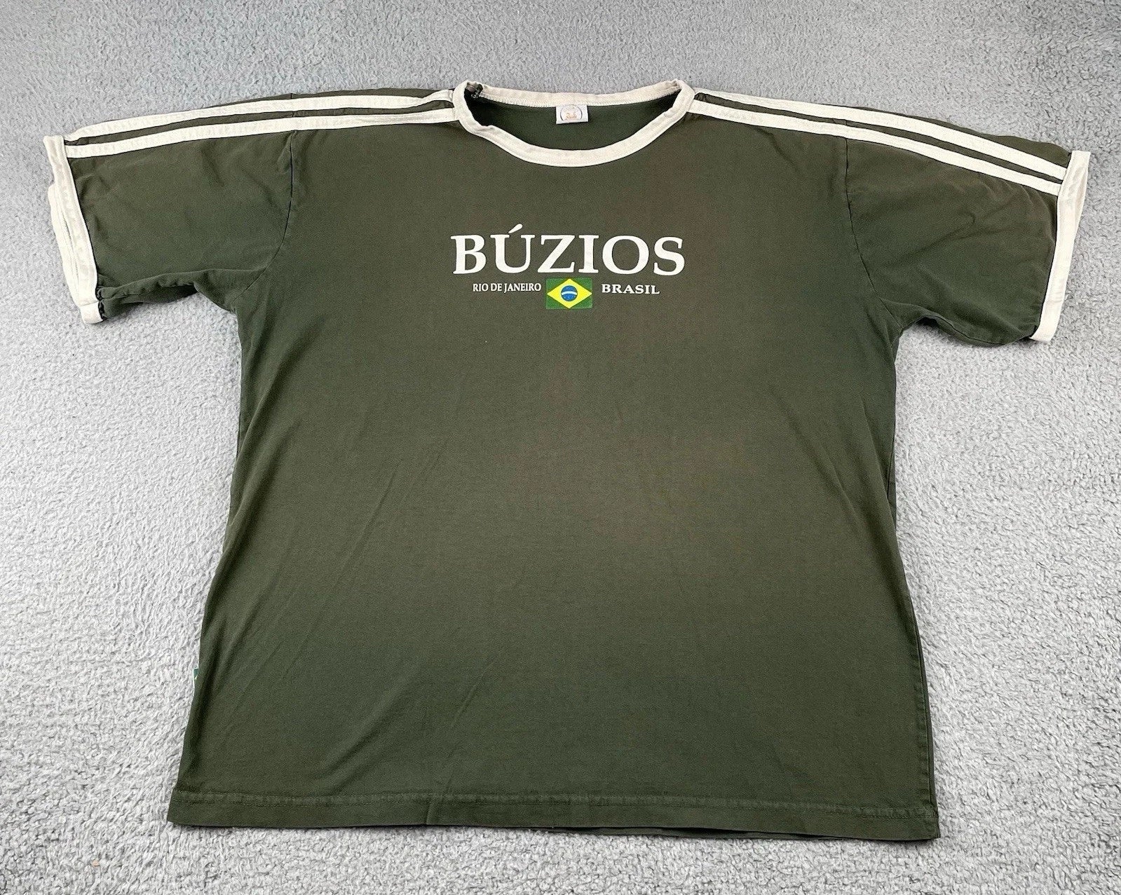 Vintage Corais Buźios Rio De Janeiro Brasil Men’s 2XL Green Shirt Made in Brazil