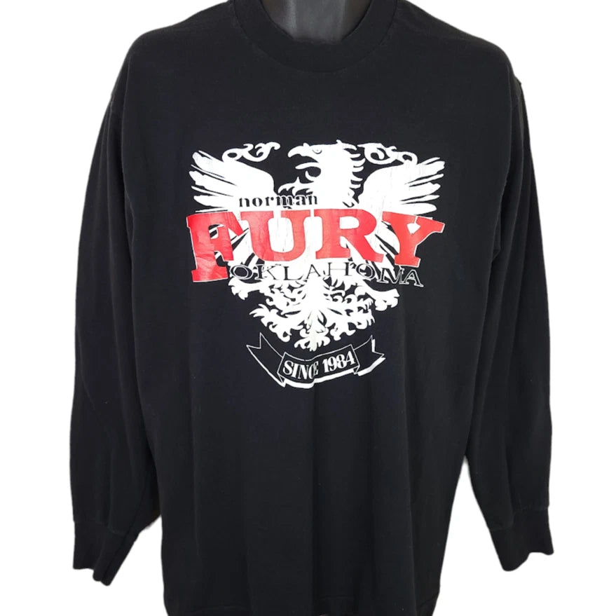 Vintage Norman Fury Soccer T Shirt Mens Size Medium Black 90s Made In USA