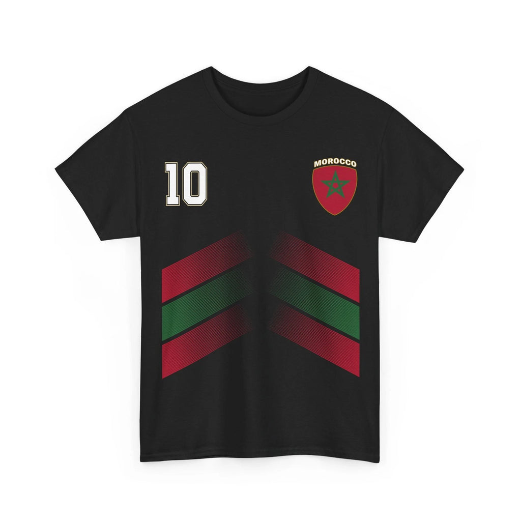 Morocco Soccer Shirt, Moroccan Flag Soccer Jersey Number 10 Shirt