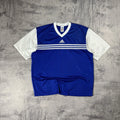 90s Adidas Central Logo Template Shirt Soccer Blue size XL Streetwear Y2K