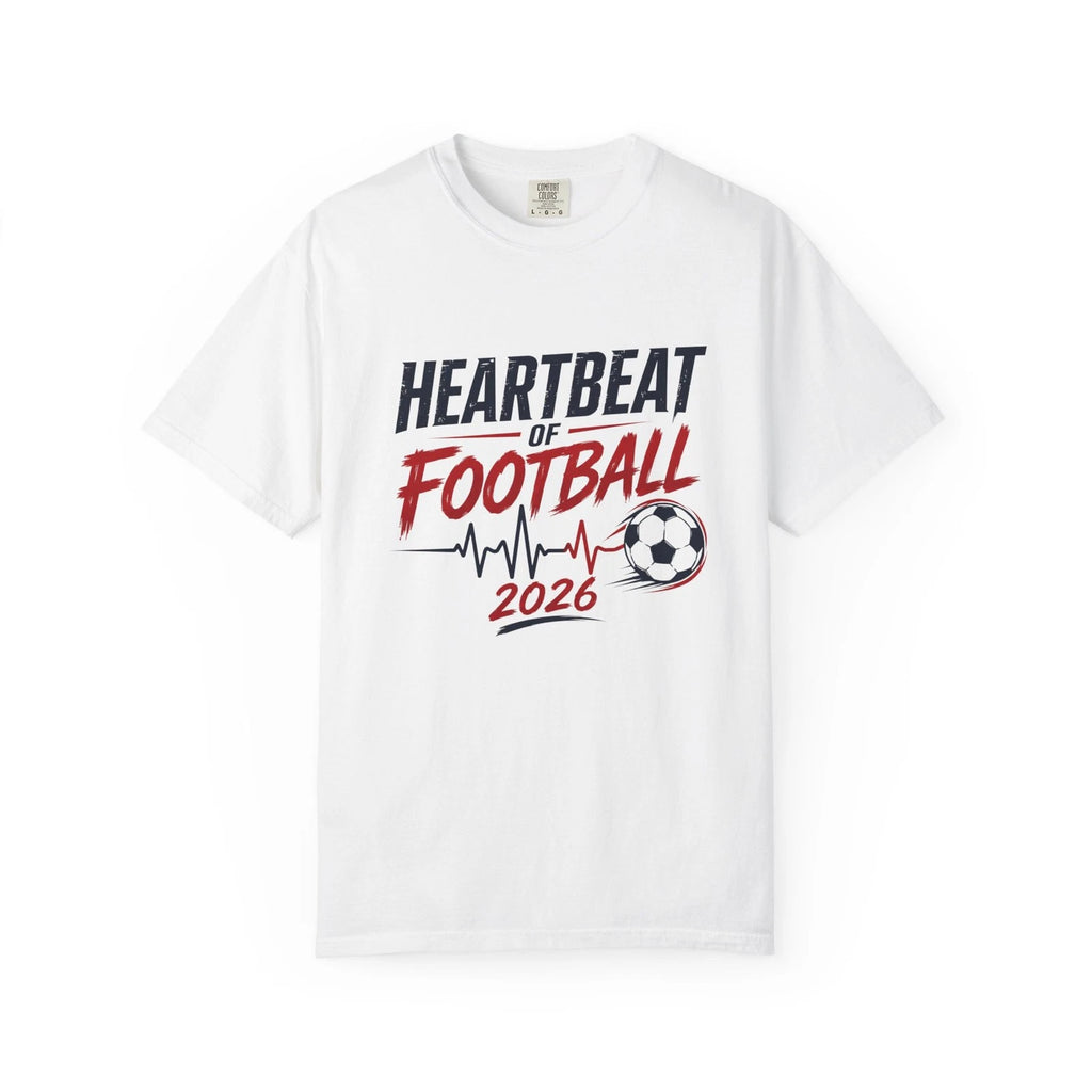 Heartbeat of Football 2026 World Soccer Fan Graphic Tee Design
