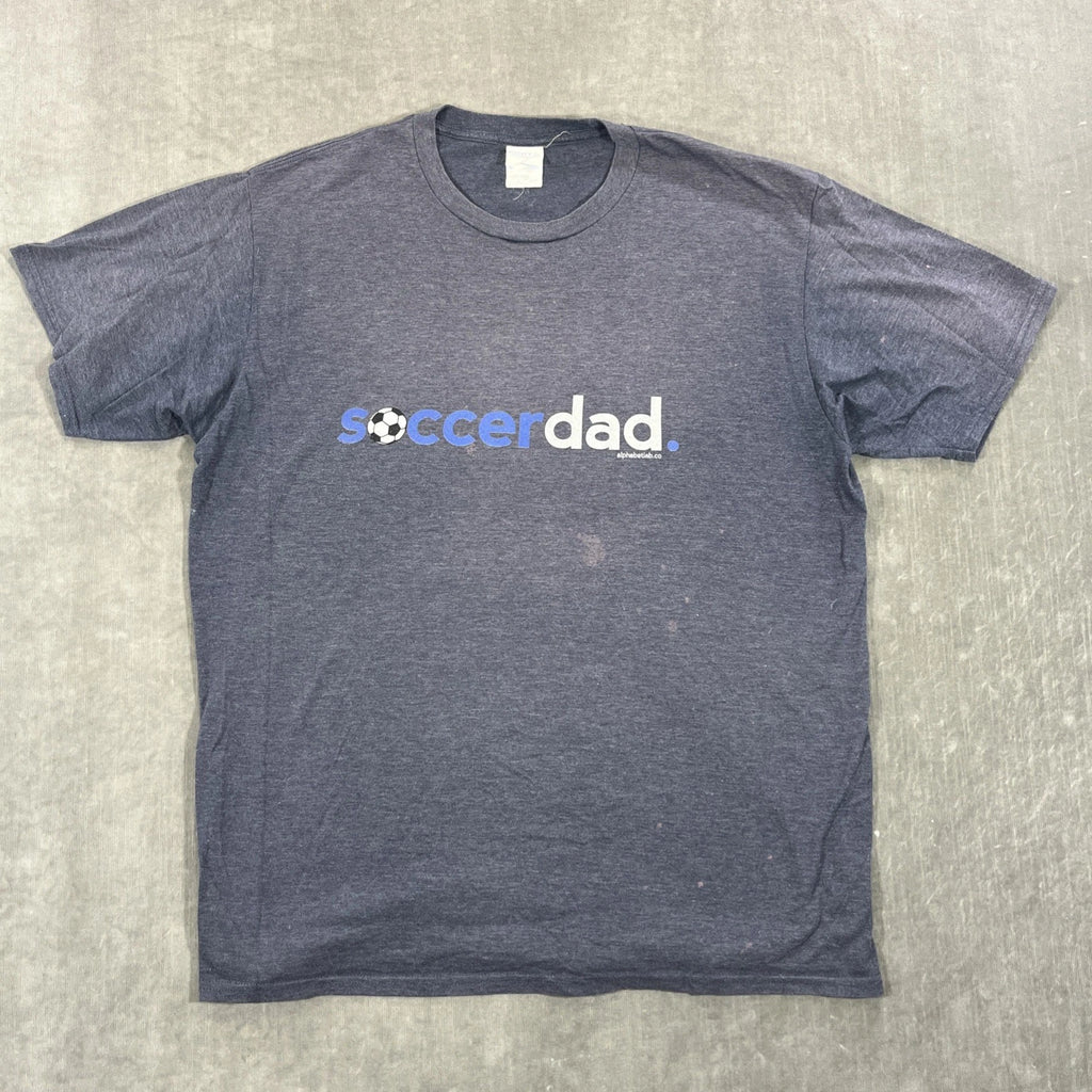 Soccer Dad Large Blue Short Sleeve T-Shirt Port & Company