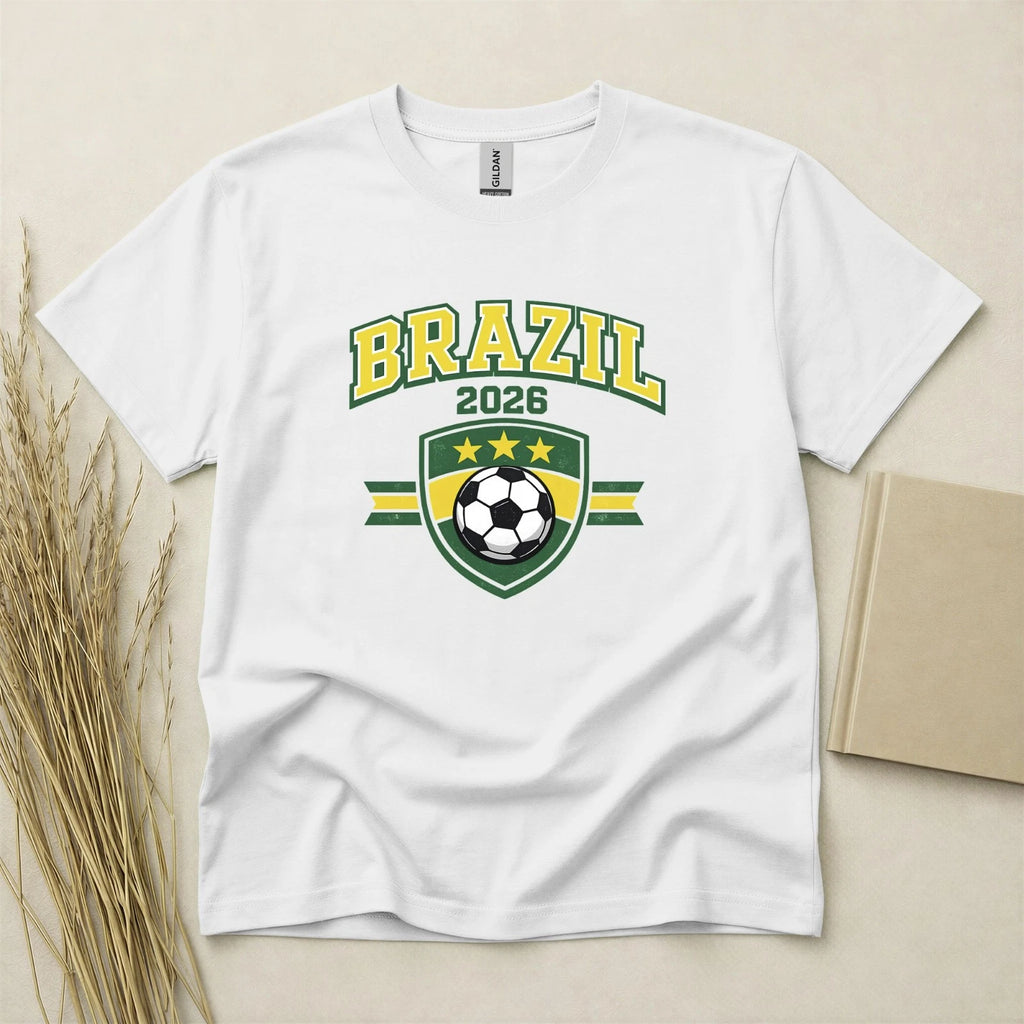 Brazil 2026 Football Fan T Shirt Soccer Supporters Gildan Cotton Family Top