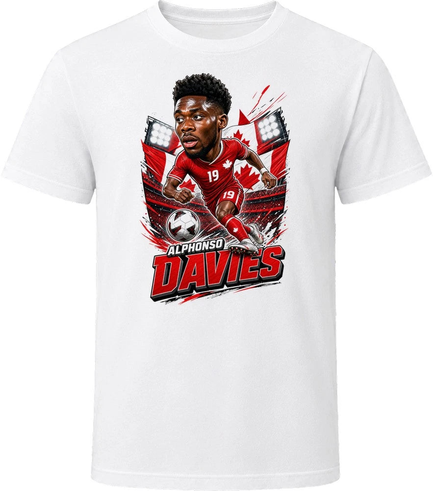 Alphonso Davies, Canada Caricature Soccer 2026 T Shirt