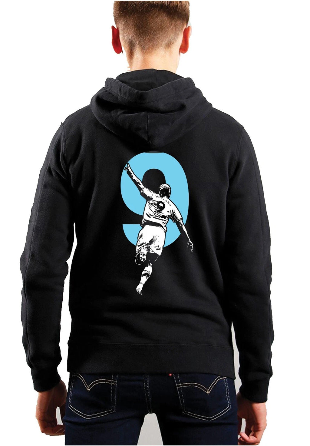 Haaland Kids Hoodie T Shirt Erling Haland Goal Soccer Kids Adult Sizes