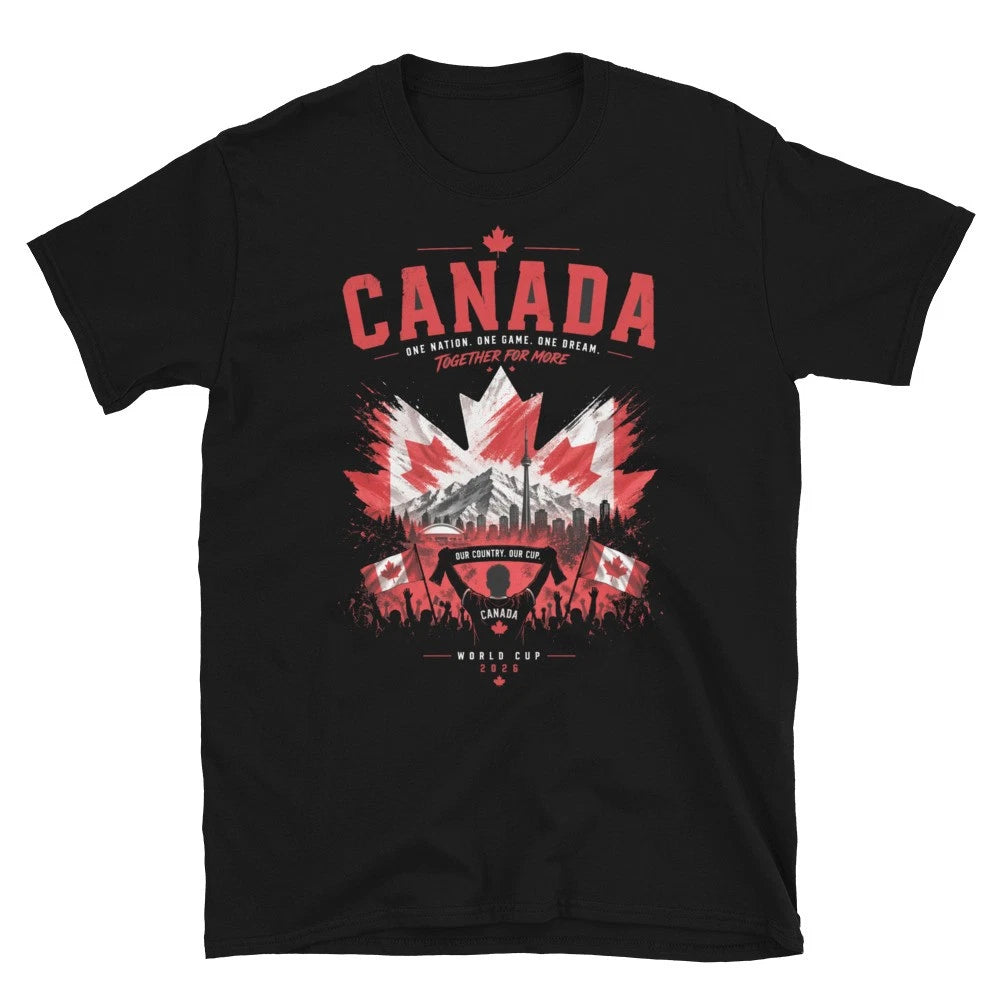 Canada Maple Glory World Cup Football Fan T-Shirt Red & White Edition
