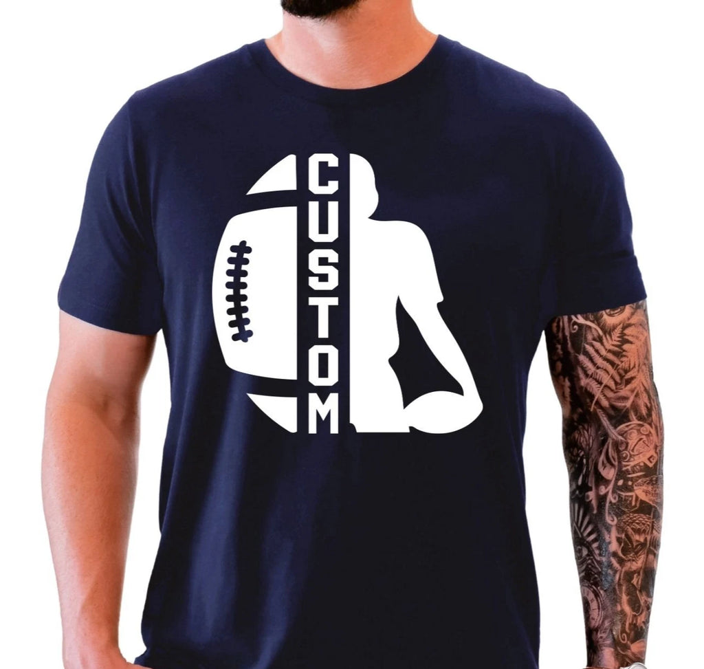Personalised Football Shirt Custom Name Sports Supporter Gift Tee Xmas Tops