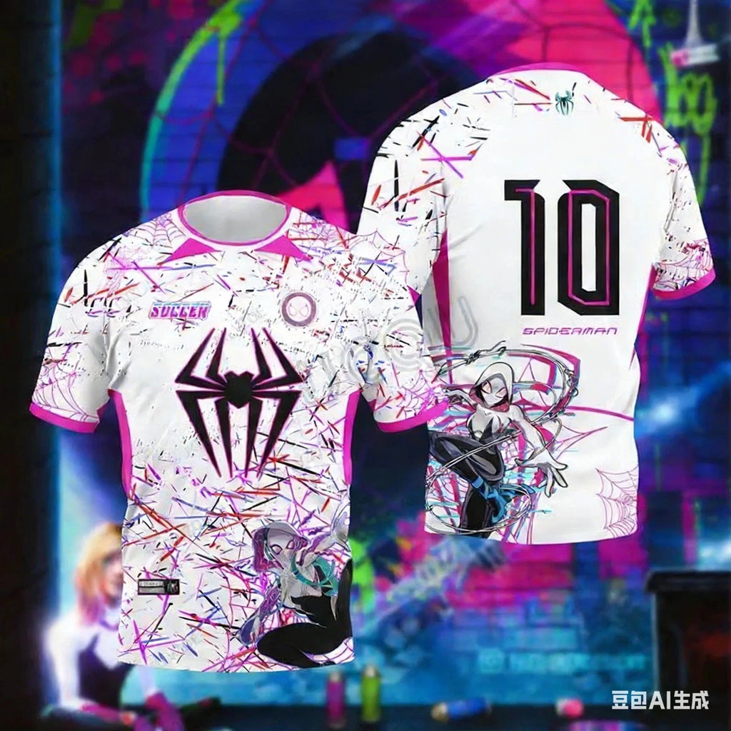 Spiderman Spider-Verse Football T-Shirts 2026 World Cup Polyester Breathable