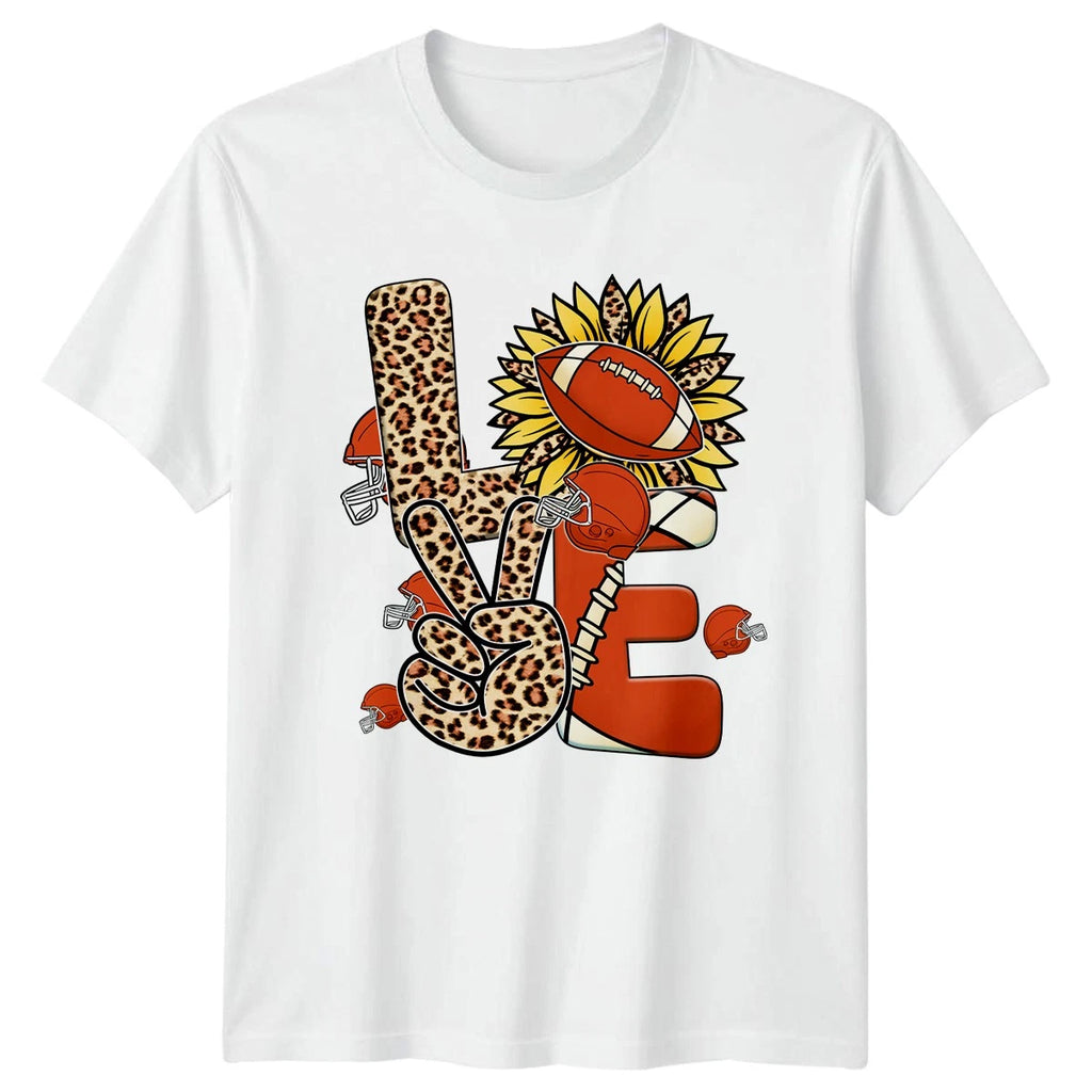 Love Womens T-Shirt Game Day American Football 2026 Birthday Gift For Her