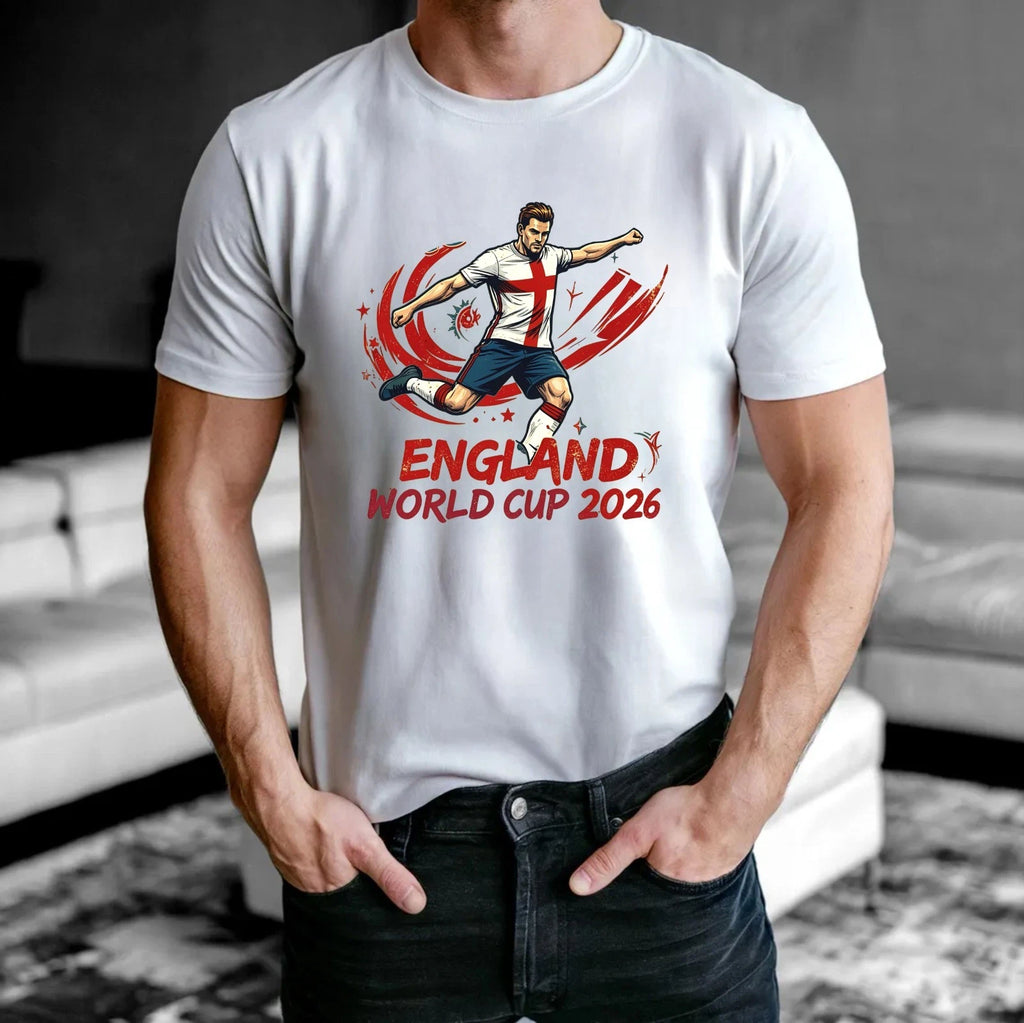 England Sports 2026 Flag T-Shirt - Gift For Football Friend Player Unisex Tee
