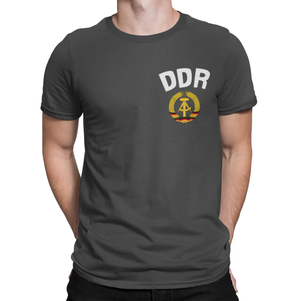 Mens T-Shirt  DDR East Germany CHEST Logo Retro Football World Cup 2026 Kit
