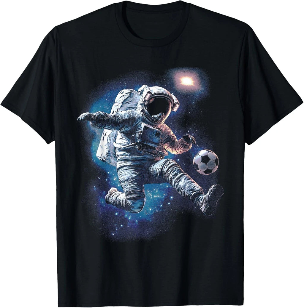 Soccer Ball Sport Lover Outer Space Science Galaxy T-Shirt