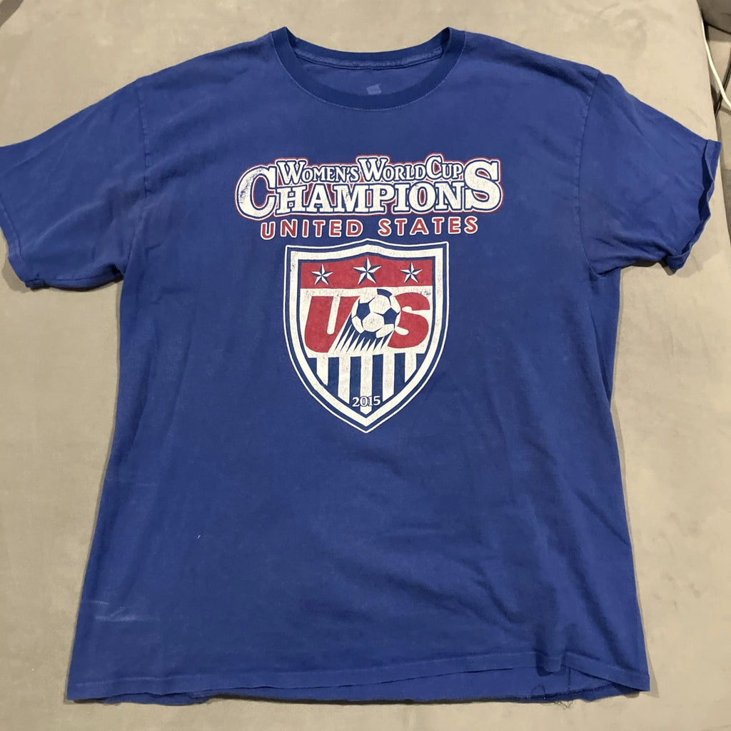 US Women’s Soccer - 2015 World Cup Champions - Ticker Tape Parade NYC T Shirt- L